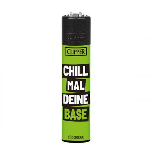 Clipper Feuerzeug Slogan 18 - 4/4 Chill mal deine Base