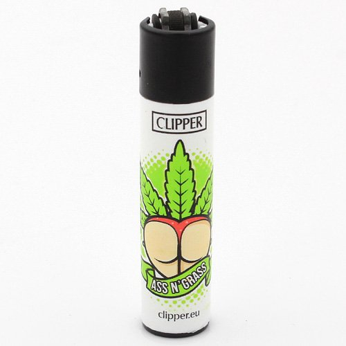 Clipper Feuerzeug Weed Slogan 2 - 2v4 ASS N GRASS