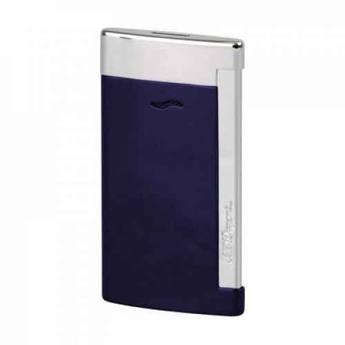 DUPONT SLIM 7 blau Lack/Chrome Jet-Flame