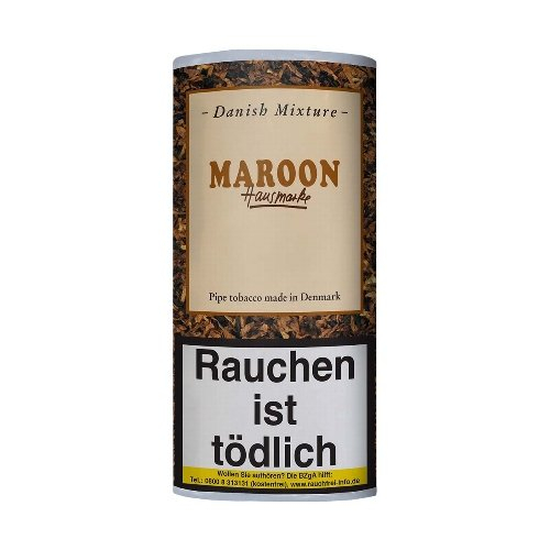 Danish Mixture Pfeifentabak Maroon Hausmarke 50g Päckchen