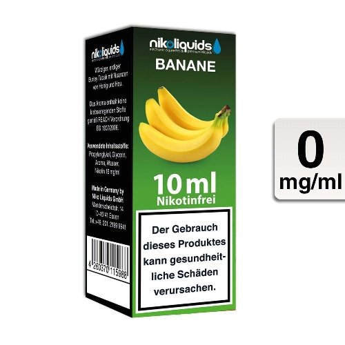 E-Liquid NIKOLIQUIDS Banane 0mg ohne Nikotin