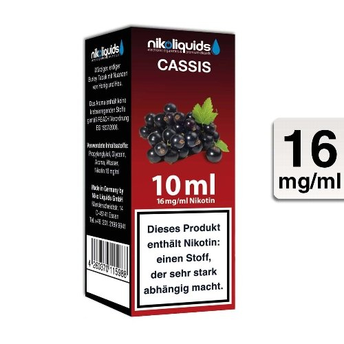 E-Liquid NIKOLIQUIDS Cassis 16 mg