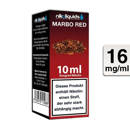 E-Liquid NIKOLIQUIDS Marbo Red 16 mg Nikotin