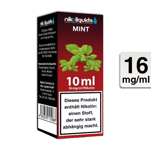 E-Liquid NIKOLIQUIDS Mint 16 mg Nikotin