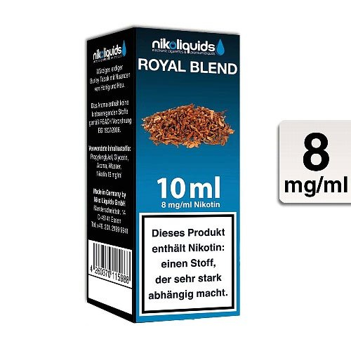 E-Liquid NIKOLIQUIDS Royal Blend 8 mg Nikotin