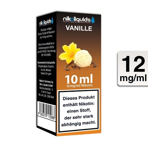 E-Liquid NIKOLIQUIDS Vanille 12 mg Nikotin 50 / 50