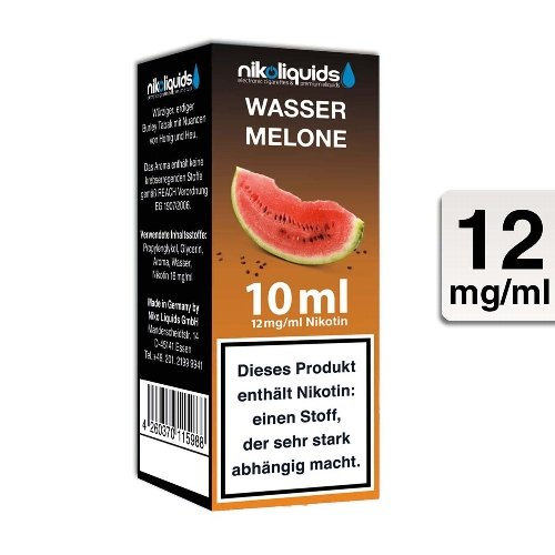 E-Liquid NIKOLIQUIDS Wassermelone 12 mg Nikotin 50 / 50