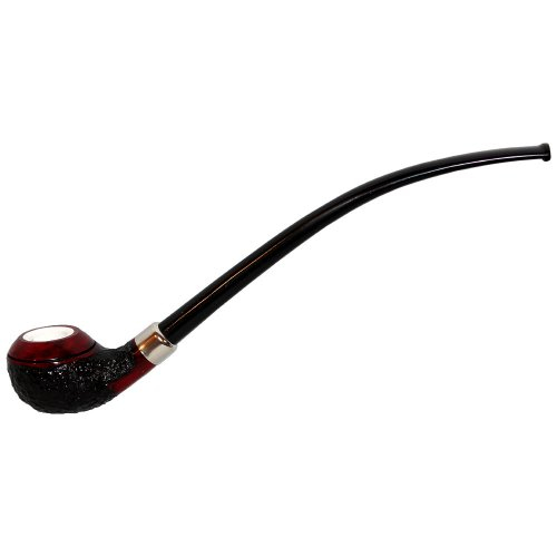 JEAN CLAUDE Lesepf.rustik schwarz/rot/Meerschaumf.Ebonite 