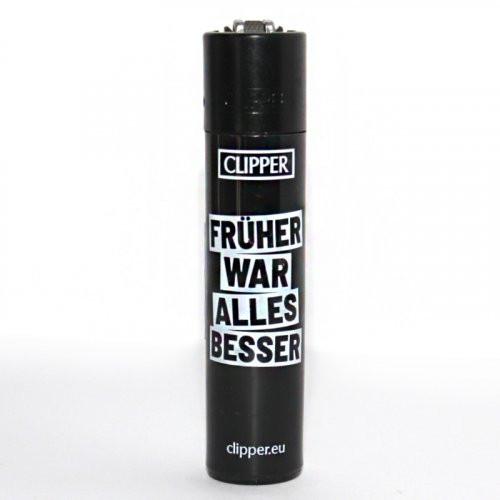 Clipper Feuerzeug Slogan 22 - 2/4 FRÜHER WAR ALLES BESSER