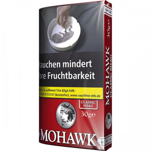 Mohawk Tabak Classic Shag 30g Päckchen Feinschnitt