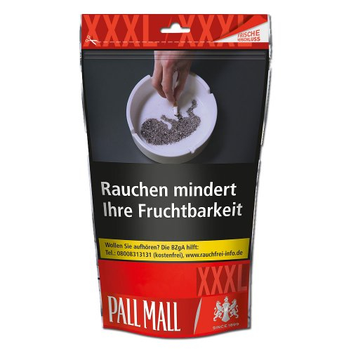 Pall Mall Red XXXL 105g Zip Beutel Volumentabak (Artikel wird nicht mehr hergestellt)