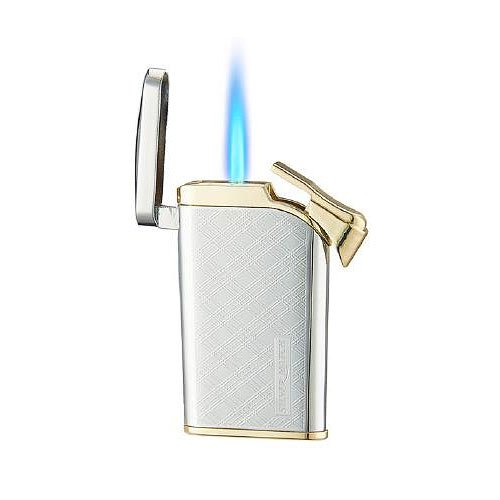 Silver Match Jetflame Silber Gold Superslim Feuerzeug