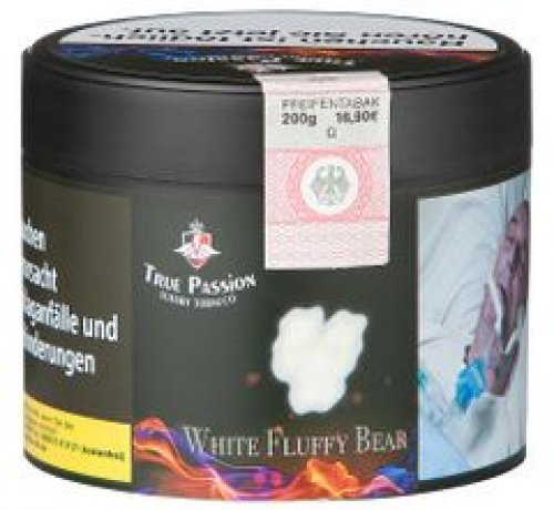 True Passion White Fluffy Bear 200g Dose Wasserpfeifentabak