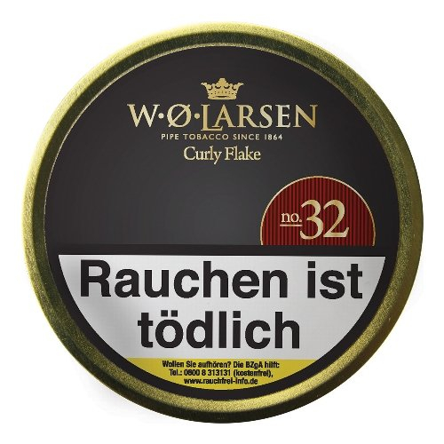 W. O. Larsen Curly Flake No 32, Pfeifentabak 50g Dose