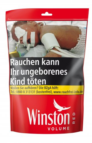 Winston Tabak Rot 105g Beutel Volumentabak