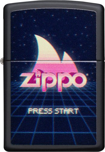 ZIPPO schwarz Press Start Button