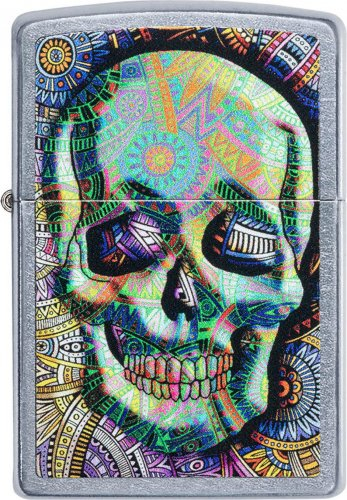 ZIPPO street color Geometric Skull