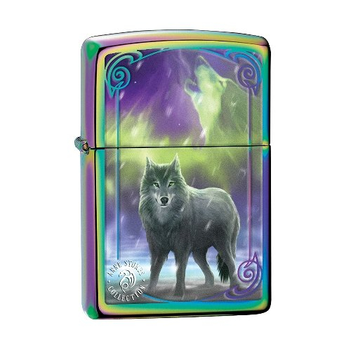 Zippo Feuerzeug Rainbow Anne Stokes Wolf