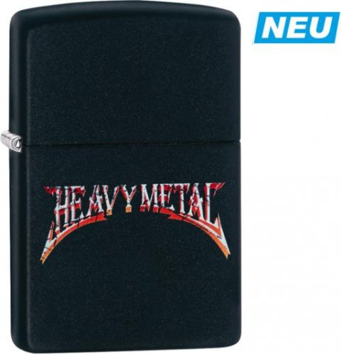 Zippo Feuerzeug Schwarz Color Heavy Metal