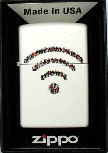 Zippo Feuerzeug WiFi Symbol