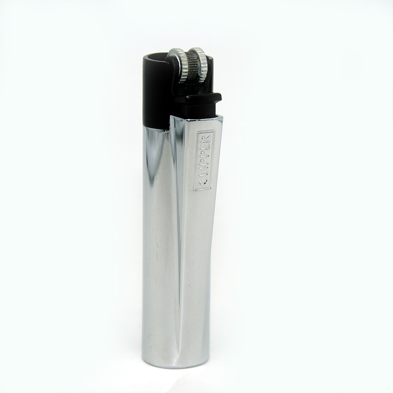 Clipper Feuerzeug Metall Black and Silver silber