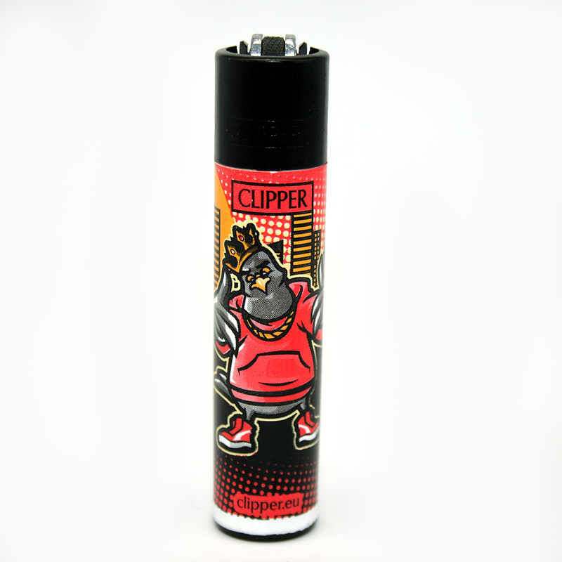 Clipper Feuerzeug Dope Birds rot