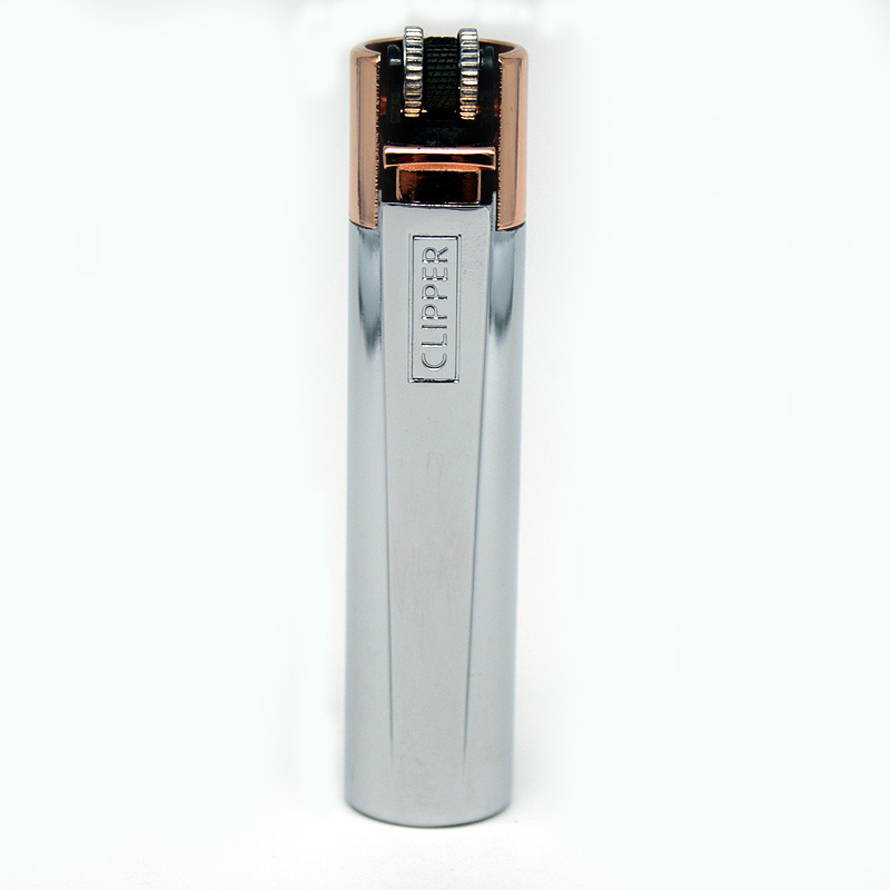 Clipper Feuerzeug Metall Rose Gold and Silver silber