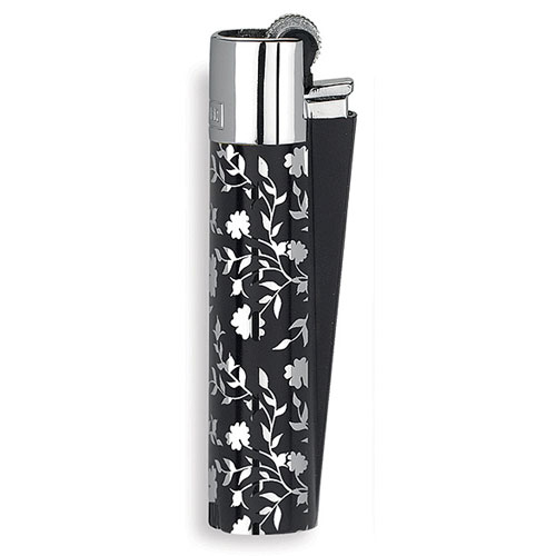 Clipper Feuerzeug Metall Silber Pattern silber