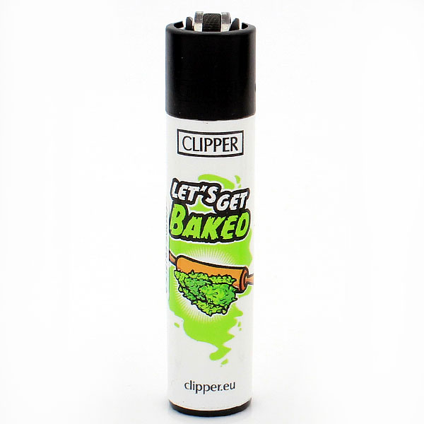 Clipper Feuerzeug Weed Slogan 3 LETS GET BAKED