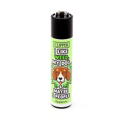 Clipper Feuerzeug Weed Slogan 4 2v4