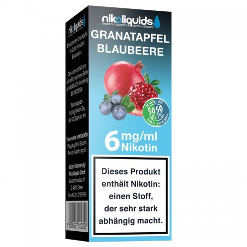 E-Liquid NIKOLIQUIDS Granatapfel Blaubeere 6mg Nikotin