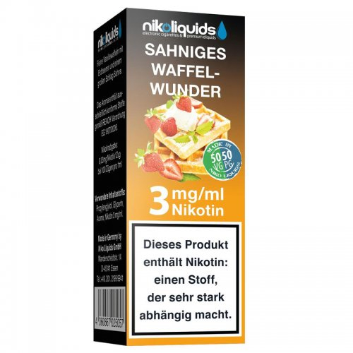 E-Liquid NIKOLIQUIDS Sahniges Waffelwunder 3mg Nikotin