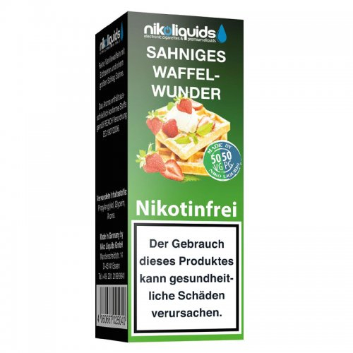 E-Liquid NIKOLIQUIDS Sahniges Waffelwunder 0 mg Nikotin