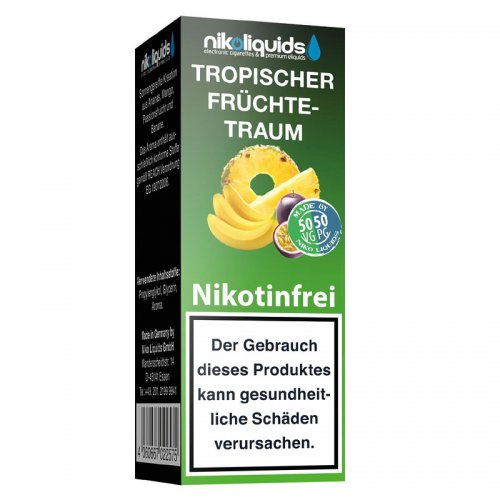 E-Liquid NIKOLIQUIDS Tropischer Früchte-Traum ohne Nikotin