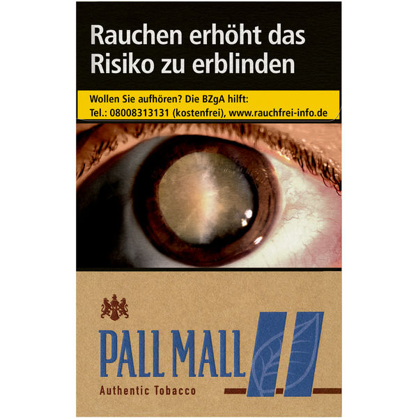 Einzelpackung Pall Mall Authentic Blau XL ohne Zusätze (1x20) Zigaretten