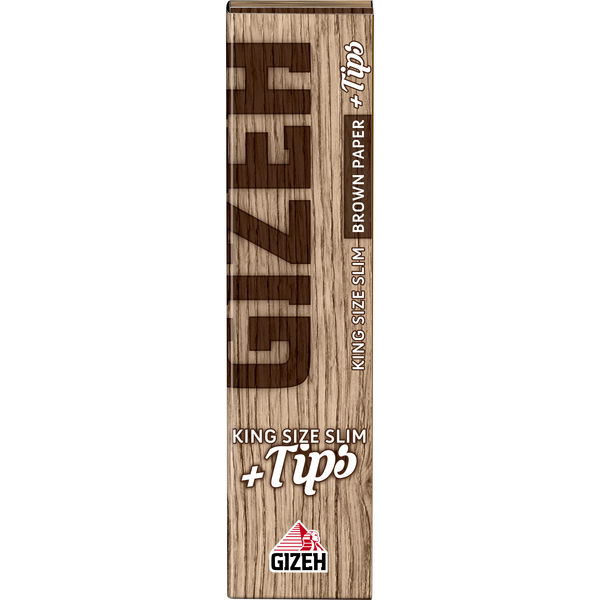 GIZEH Brown King Size Slim Zigarettenpapier + Filter Tips 34 Blättchen