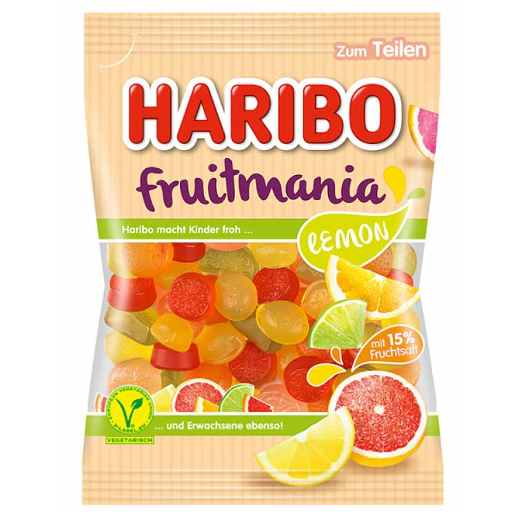 Haribo Fruitmania Lemon 175g Packung