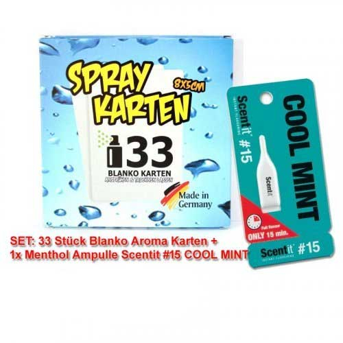 Set Blanko Aromakarte + Menthol Ampulle Scentit Cool Mint 1,5ml