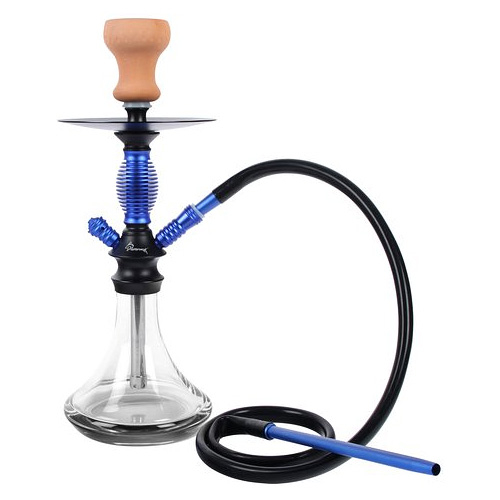 Shark Shisha Achilles 1er, 42cm, blau, Silikon-Schlauch