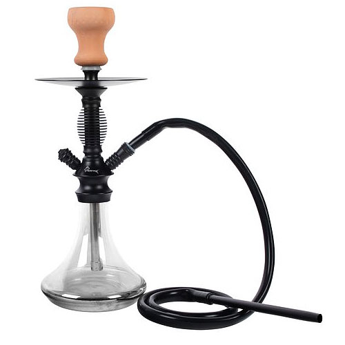 Shark Shisha Achilles 1er, 42cm, schwarz, Silikon-Schlauch