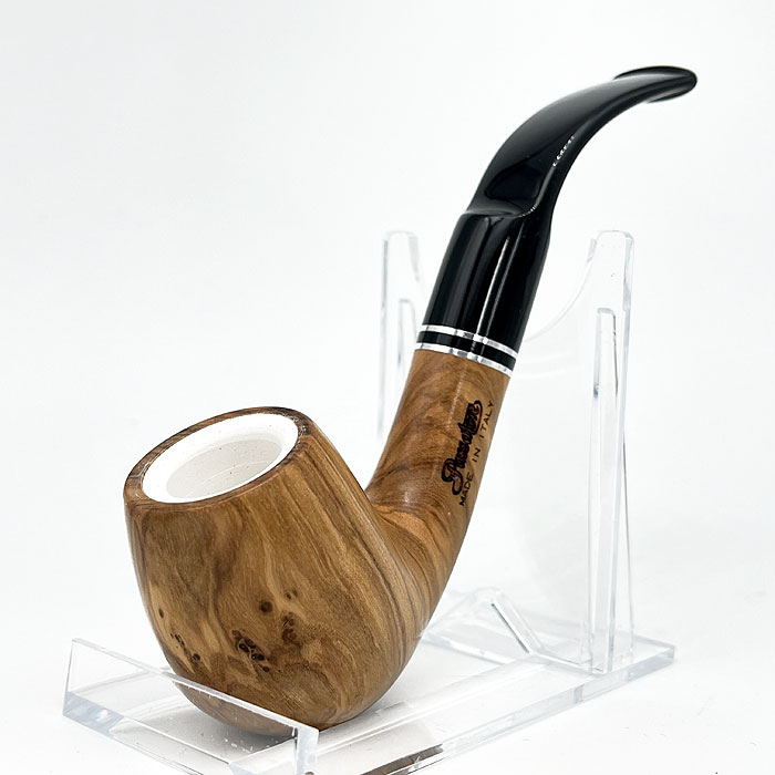 Tabakpfeife Passatore Oliva con schiuma, Meerschaumpfeife, Olivenholz