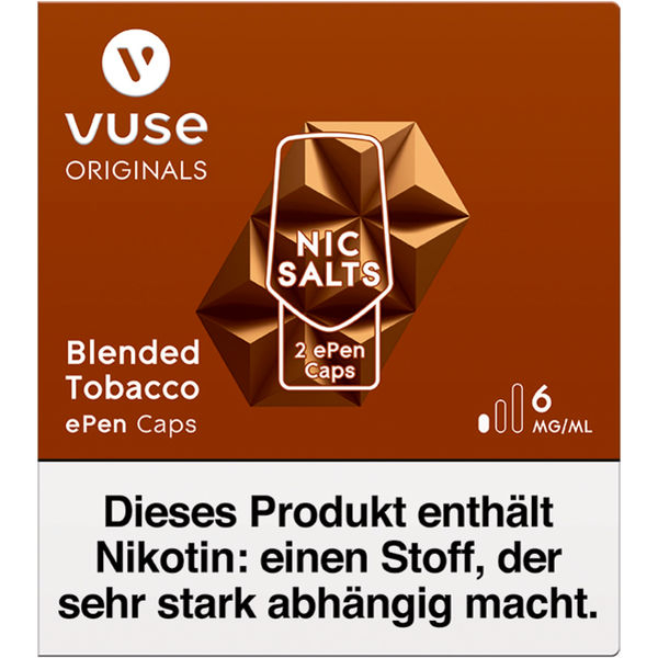 Vuse ePen Caps Blended Tobacco Nic Salts 6mg