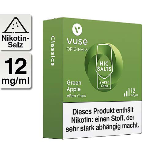 Vuse ePen Caps vPro green apple 12mg Nikotin