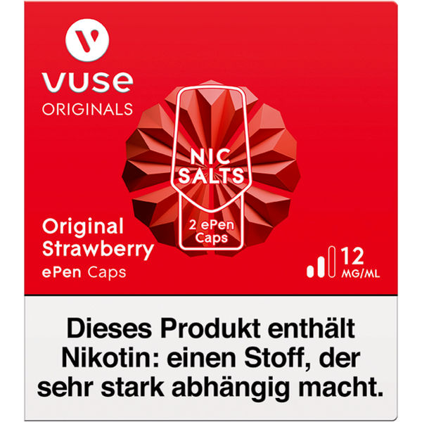 Vuse ePen Caps vPro original strawberry 12mg Nikotin