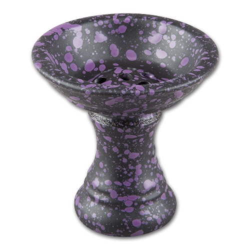 Wasserpfeifen Ersatzkopf Saphire Powerbowl Ton grau / lila 8,5 cm