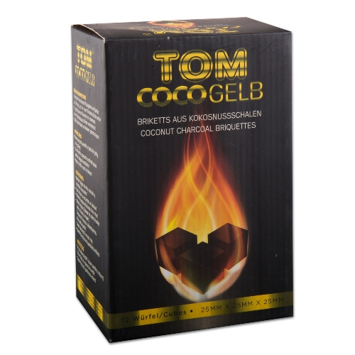 Wasserpfeifenkohle Kokosnuss TOM Cococha Gelb 1 kg