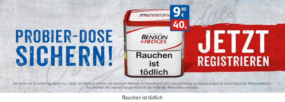 Benson und Hedges Volumentabak Probierpaket