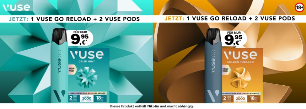 Vuse Reload + 1 Packung Pods Gratis