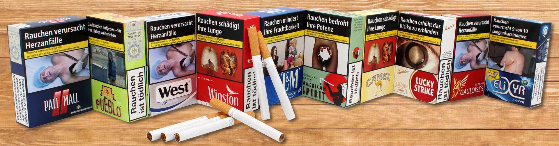 Zigaretten online kaufen  Große Auswahl im Shop erhältlich
